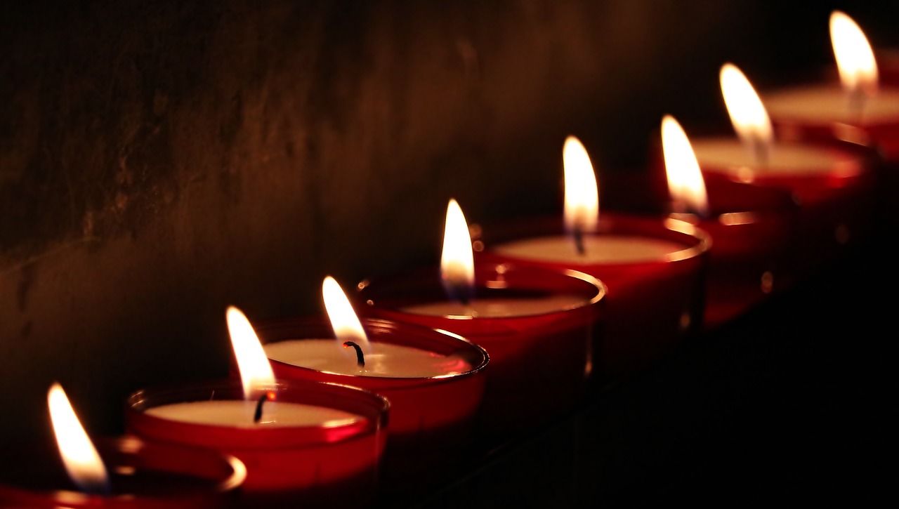 Image of candles at memorial